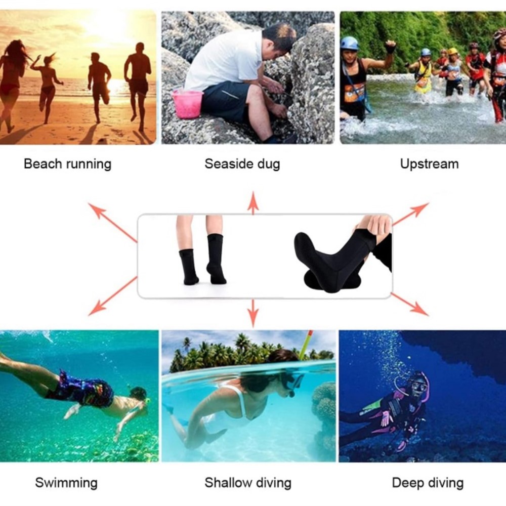Neoprene Socks 3mm 5mm Wetsuit - Flippers Swimming ulasan dan harga