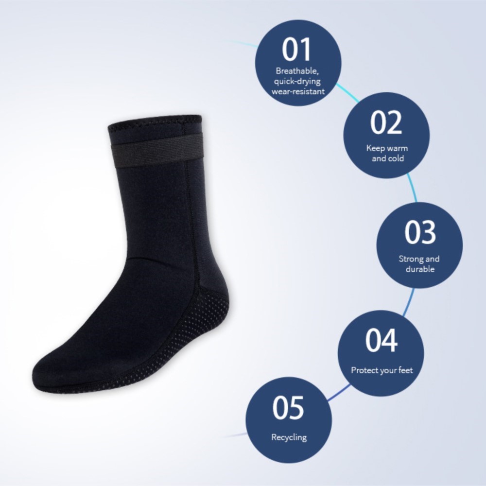 Neoprene Socks 3mm 5mm Wetsuit - Flippers Swimming ulasan dan harga