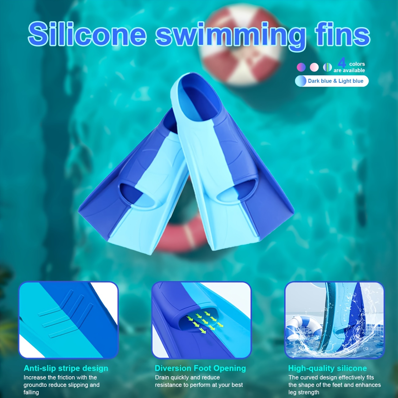 Silicone Swimming Fins Full Fo - Flippers Swimming ulasan dan harga