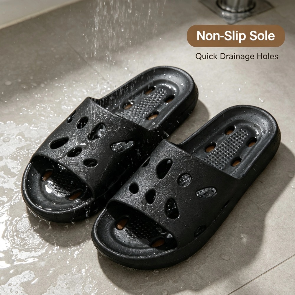 EVA Shower Slippers for Men No - Flippers Swimming ulasan dan harga
