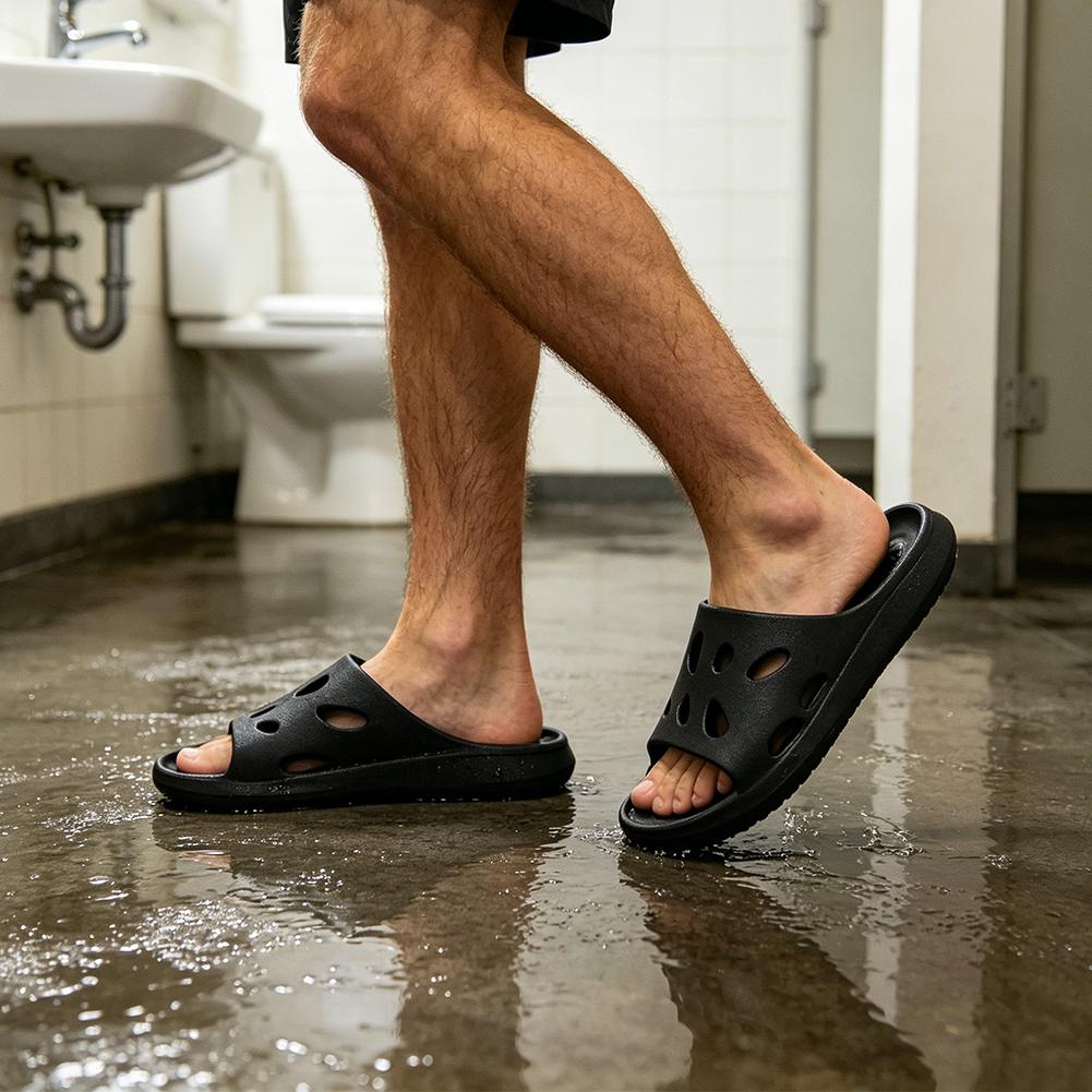 EVA Shower Slippers for Men No - Flippers Swimming ulasan dan harga
