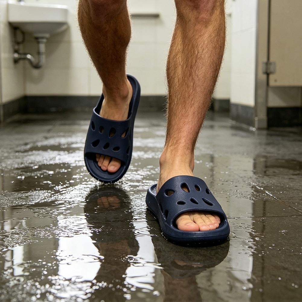 EVA Shower Slippers for Men No - Flippers Swimming ulasan dan harga