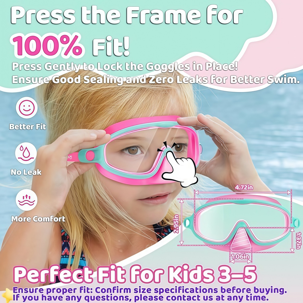 Kids Swim Goggles with Nose Co - Diving Mask ulasan dan harga