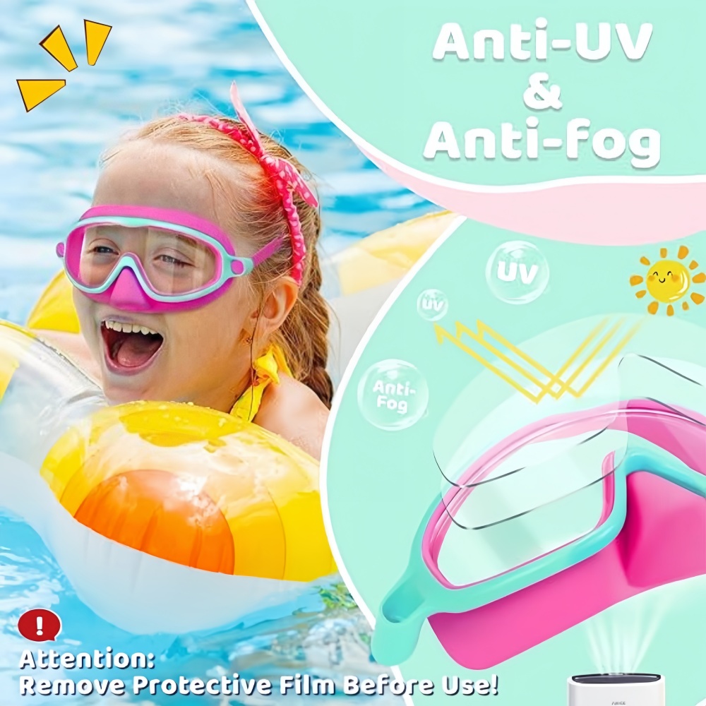 Kids Swim Goggles with Nose Co - Diving Mask ulasan dan harga