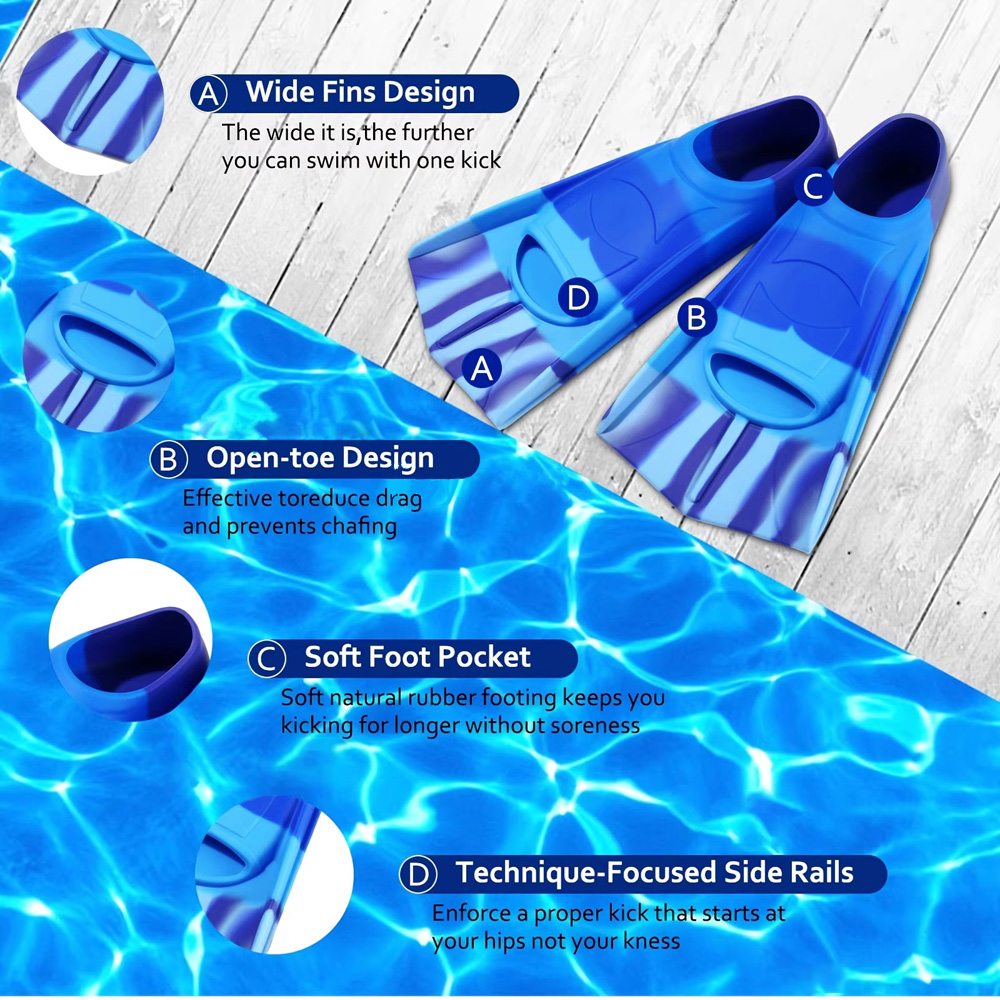 Silicone Swimming Flippers Sno - Flippers Swimming ulasan dan harga