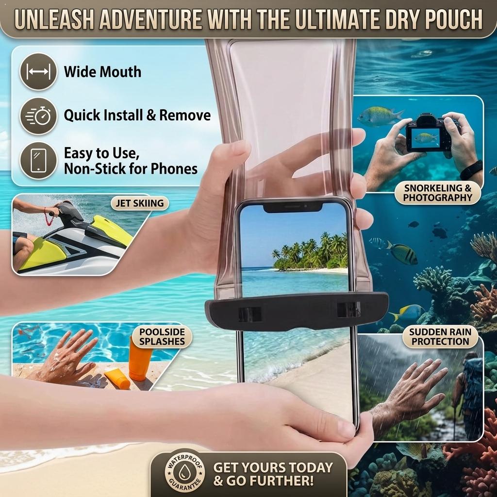 Clear Waterproof Phone Case Dr - Dry Bag Waterproof ulasan dan harga