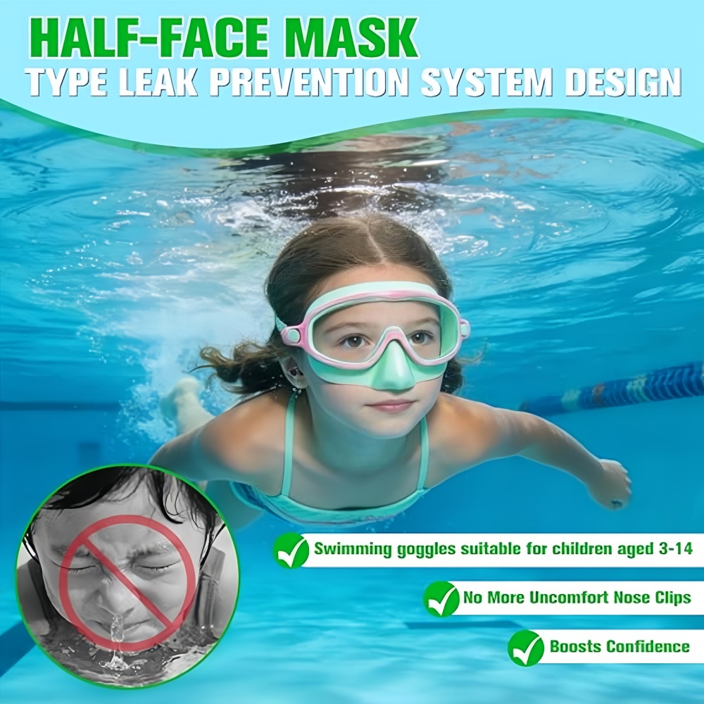 Kids Swimming Goggles with Nos - Diving Mask ulasan dan harga