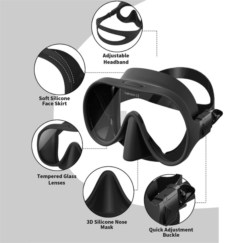 Adult Snorkel Set Semi Dry Sno - Snorkel Set ulasan dan harga
