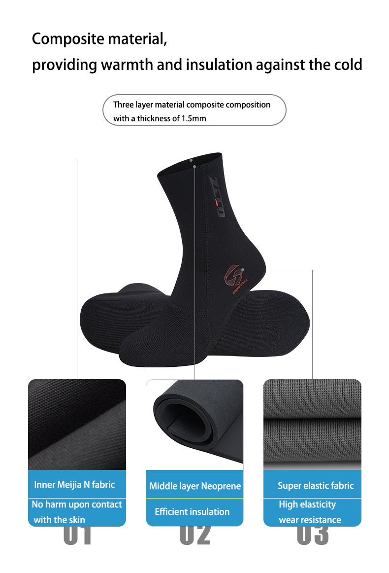 1.5mm Neoprene Diving Socks No - Wetsuit Men ulasan dan harga